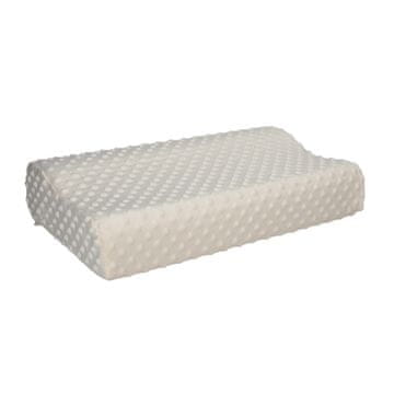 shumee Ortopedska, ergonomska, profilirana blazina iz zdravju koristne spominske pene za spanje 30x50 cm - Deco Cream