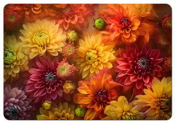 Bertoni Podloga za pisalno mizo 50×70 cm, vzorec aster - okolju prijazen filc, HD tisk, zaščita za mizo, za pisarno in dnevno sobo - Bertoni