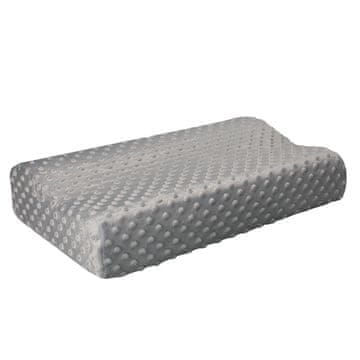 shumee Ortopedska, ergonomska, profilirana blazina iz zdravju koristne spominske pene za spanje 30x50 cm - Deco Gray