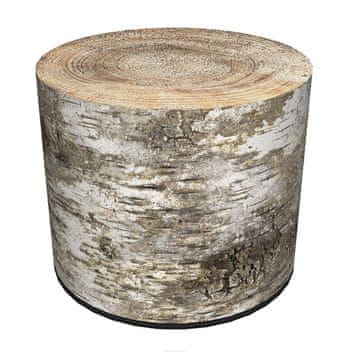 Bertoni Žametni tabure, Bertoni, vzorec breze - okrogel dekorativni tabure, za dnevno sobo, valj 40 cm, eleganten, zadrga