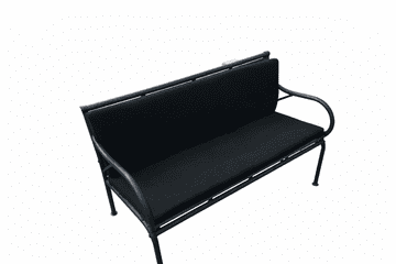 shumee Vodoodporna vrtna blazina za gugalnico BERTONI, črna, 120x40+40, snemljiva prevleka