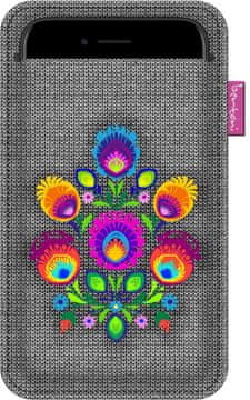 Bertoni Ovitek za pametni telefon, vzorec Jagna - ekološki filc, 105x175 mm, siv, trpežen potisk, zaščita telefona, pralno pri 40°C, Bertoni