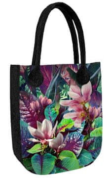 Bertoni Mestna antracitna filcana torba, potisk Šeherezade - ženska nakupovalna torba, okolju prijazen filc, zadrga, primerna za A4, nosilnost do 10 kg, poljska proizvodnja, ARCO Design