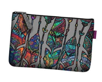 Bertoni Kozmetična torbica z žepi iz filca in boho stila 24×15 cm - elegantna, udobna in potiskana | Bertoni