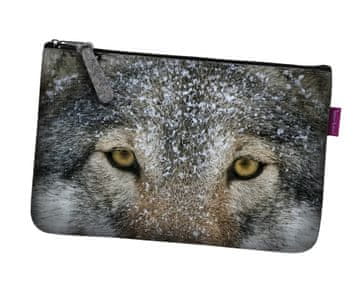 Bertoni Kozmetična torbica iz filca z žepom Lupo 24×15 cm - elegantna, udobna in potiskana | Bertoni