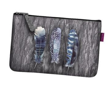 Bertoni Kozmetična torbica iz filca z žepnim potiskom 24×15 cm - elegantna, udobna in potiskana | Bertoni
