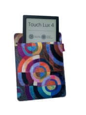 Bertoni Arco Design 6-7" etui za e-knjige - EcoFelt, krožni potisk, siv, primeren za Kindle / PocketBook