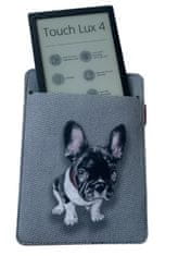 Bertoni Arco Design 6-7" etui za e-knjige - EcoFilc, potisk Chester, siv, primeren za Kindle / PocketBook
