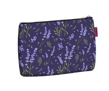 Bertoni Elegantna kozmetična torbica Solo, potisk sivke 14×21 cm - potovalna, vodoodporna, kompaktna | Bertoni