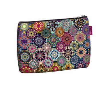 Bertoni Elegantna samostojna kozmetična torbica, potisk Valencia 14×21 cm - potovalna, vodoodporna, kompaktna | Bertoni