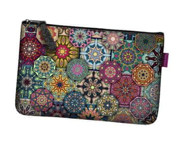 Bertoni Kozmetična torbica iz filca Pocket Valencia antracitne barve 24×15 cm - elegantna, udobna in s potiskom | Bertoni