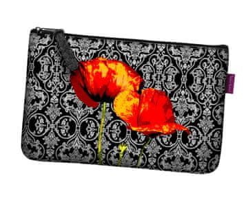 Bertoni Kozmetična torbica POPPIES, antracitna