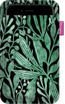 Bertoni Ovitek za pametni telefon, vzorec Green Night - ekološki filc, 105x175 mm, antracit, trpežen potisk, zaščita telefona, pralno pri 40°C, Bertoni