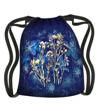Bertoni Nahrbtnik Arco Design, vodoodporen, lahek, črn, potisk polnoči, urban, unisex, z vezalkami, 47x39 cm