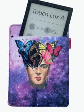 Bertoni Arco Design 6-7" etui za e-knjige - EcoFilc, potisk Sapia, siv, primeren za Kindle / PocketBook