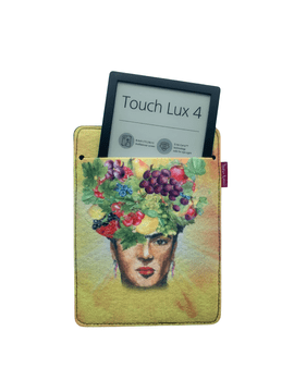 Bertoni Arco Design 6-7" etui za e-knjige - EcoFilc, potisk Fructa, siv, primeren za Kindle / PocketBook