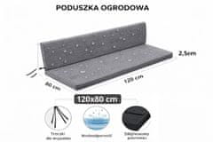 Bertoni Vodoodporna vrtna blazina za gugalnico BERTONI Mosaic 120x40+40, snemljiva prevleka