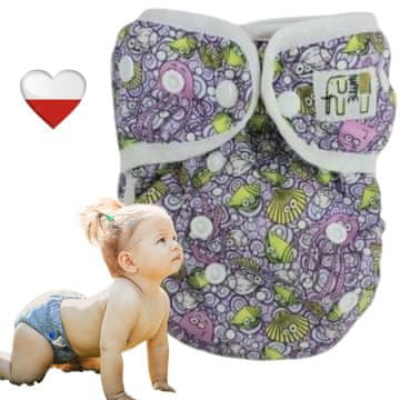 shumee Plenice za večkratno uporabo PUL SWADDLE MARINE ANIMALS NappiMe Plenice