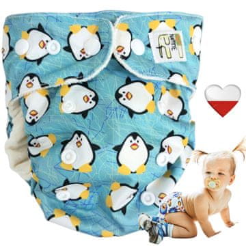 shumee Žep za večkratno uporabo iz mikroflisa Penguins NappiMe plenice
