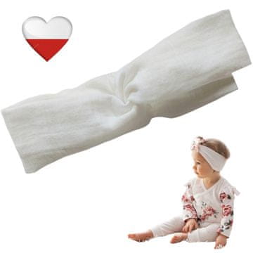 shumee Muslin naglavni trak prepleten BELI maxi naglavni trakovi za deklice NappiMe