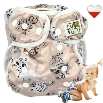 shumee Plenice za večkratno uporabo COOLMAX POCKET Z MAČJIMI KRILI NappiMe plenice