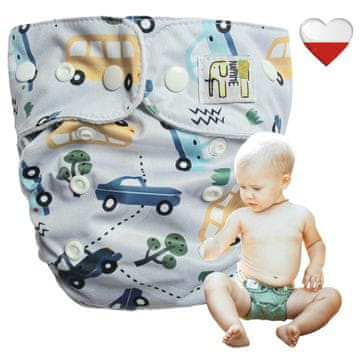 shumee Plenice za večkratno uporabo POCKET COOLMAX CARS NappiMe plenice