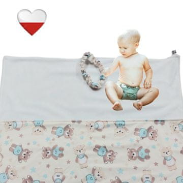 shumee NappiMe previjalna podloga za večkratno uporabo MINT MEDVEDKI