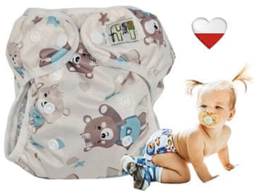 shumee Plenice za večkratno uporabo COOLMAX POCKET Z METINIMI KRILI TEDDY BEAR NappiMe plenice