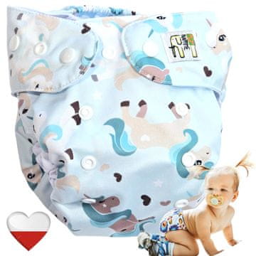 shumee Plenice za večkratno uporabo POCKET COOLMAX UNICORN MINT NappiMe plenice