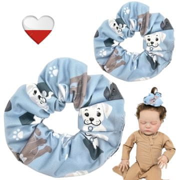 shumee Trak za lase BLUE DOGS maxi NappiMe trakovi za lase za deklice