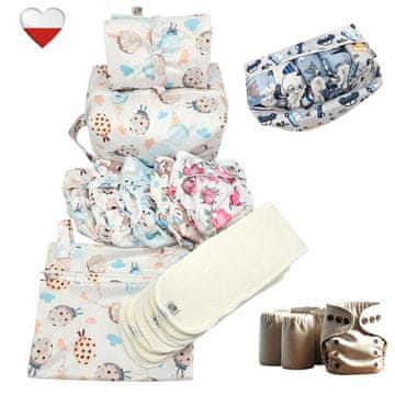 shumee Komplet plenic za večkratno uporabo MINT BALLOONS coolmax NappiMe plenice