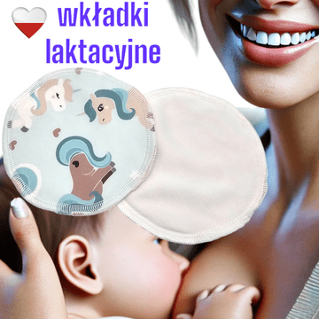 shumee Vložki za dojenje PUL Coolmax Mint Unicorns Vložki za dojenje NappiMe