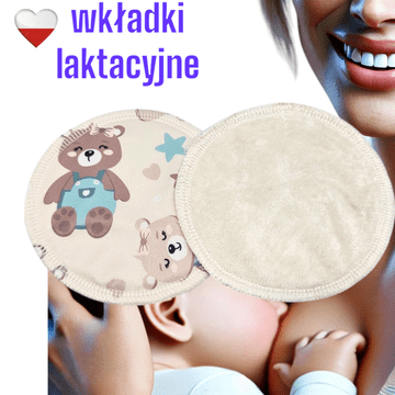 shumee PUL BAMBUSOVI PREHRANSKI VLOŽKI MINT MEDVEDKI Vložki za dojenje NappiMe