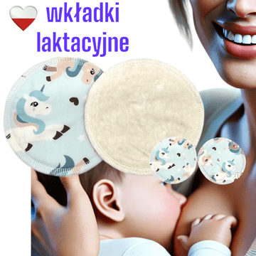 shumee PUL BAMBUSOVI PREHRANSKI VLOŽKI MINT UNICORN Vložki za dojenje NappiMe
