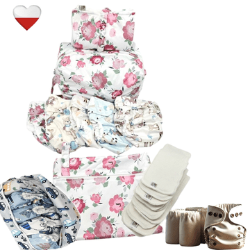 shumee Komplet plenic za večkratno uporabo PEONY coolmax NappiMe plenice