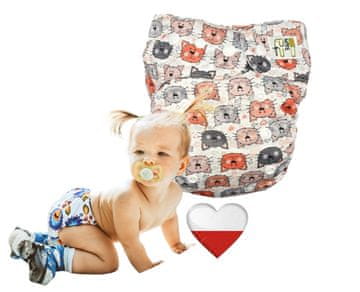 shumee Plenice za večkratno uporabo MINI ŽEP MIKROFLIS CATS, plenice NappiMe