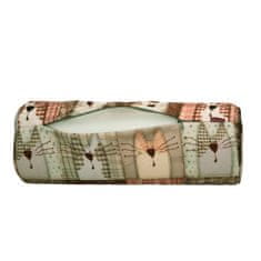 Bertoni Pexeso Beige rehabilitacijska blazina z valjčkom Ø15x40 cm - žamet, spominska pena, za oporo vratu in hrbta, Bertoni