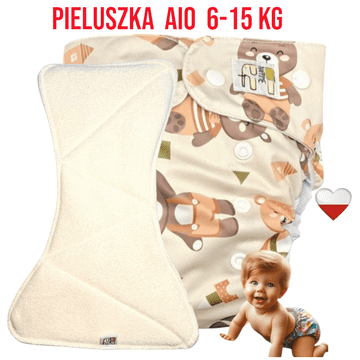 shumee Večnamenski žep za plenice Coolmax GREEN BEARS NappiMe
