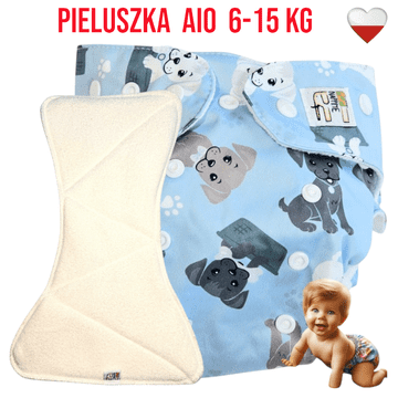 shumee Večnamenski žep za plenice iz bambusa BLUE DOGS NappiMe