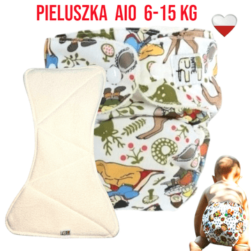 shumee Večkratni žep za plenice AIO iz bambusa SNEGULJKA NappiMe