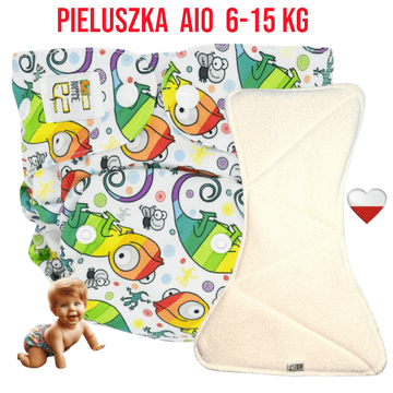 shumee Večnamenski žep za plenice iz bambusa, kameleoni NappiMe
