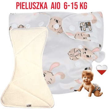 shumee NappiMe AIO žep za večkratno uporabo iz mikroflisa ZAJČKI