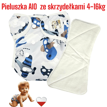 shumee NappiMe AIO plenice za večkratno uporabo Coolmax žep s krili AIRPLANE