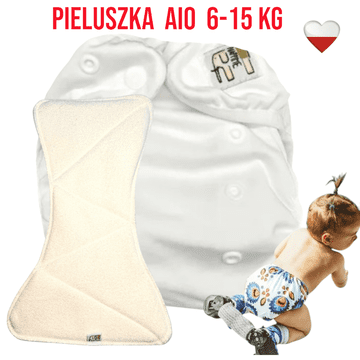 shumee NappiMe AIO žep za večkratno uporabo iz bambusa, BELA