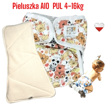 shumee Plenice za večkratno uporabo NappiMe AIO PUL TEDDY