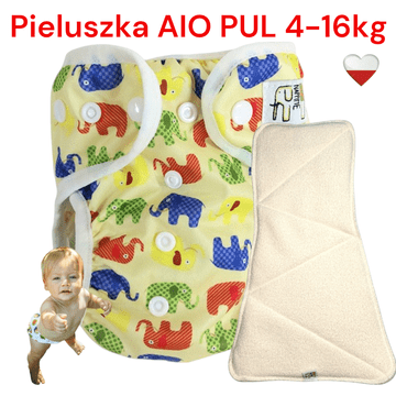 shumee AIO PUL plenice za večkratno uporabo BARVITE SLONČKE NappiMe