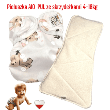 shumee NappiMe AIO PUL plenica za večkratno uporabo z zajčjimi krili