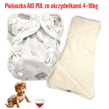 shumee NappiMe AIO PUL plenica za večkratno uporabo z GĄSKI krilci