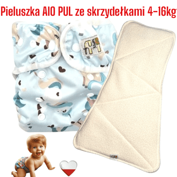 shumee NappiMe AIO PUL plenica za večkratno uporabo s samorogovimi krili, meta
