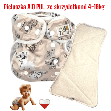 shumee NappiMe AIO PUL plenica za večkratno uporabo z mačjimi krili